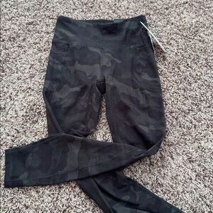 RBX Black Camouflage Active Leggings